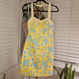Lilly Pulitzer Yellow and White Dress